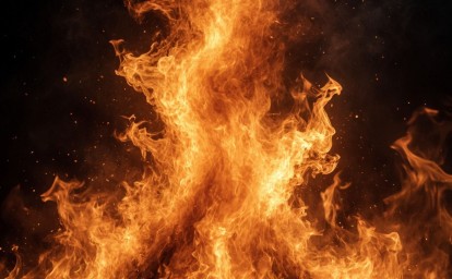 Пристройка к частному дому полыхала открытым пламенем в Южно-Сахалинске