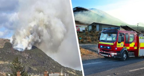 Трон Артура полыхает: Эдинбургская достопримечательность в дыму