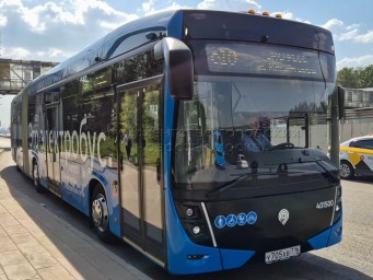 Электробус с технологией ночной зарядки вышел на маршрут м95