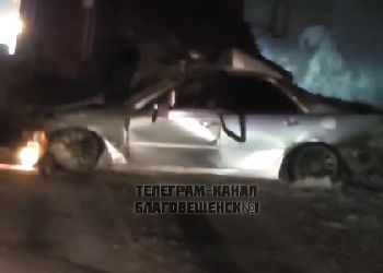 Большегруз смял легковушку на федеральной трассе в Приамурье