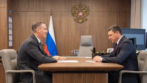 Дмитрий Патрушев и врио главы Тамбовской области Евгений Первышов обсудили развитие сельского хозяйства и вопросы экологии региона