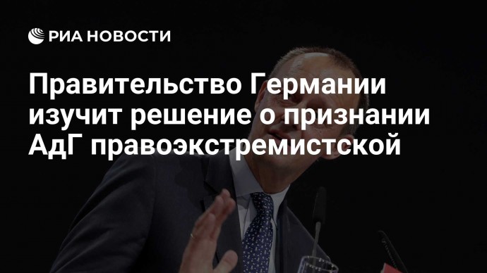 Правительство Германии изучит решение о признании АдГ правоэкстремистской