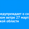 МЧС предупреждает о снеге и сильном ветре 27 марта в Иркутской области