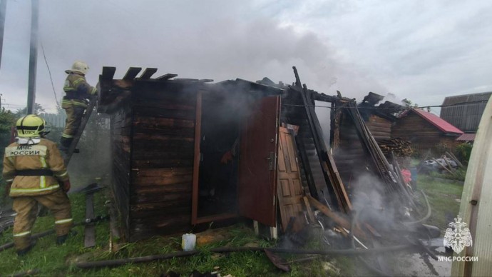 За сутки в Новгородской области сгорели три бани