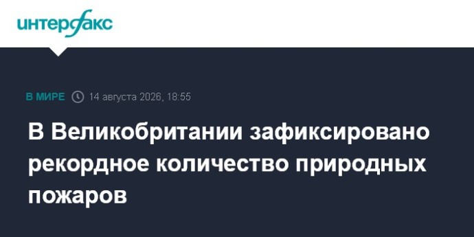 В Великобритании зафиксировано рекордное количество природных пожаров В Великобритании зафиксировано рекордное количество природных пожаров