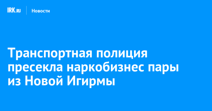 Транспортная полиция пресекла наркобизнес пары из Новой Игирмы