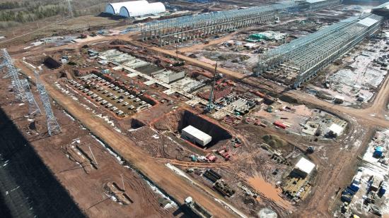 На стройке нового БрАЗа в основание будущих корпусов электролиза залили более 21 тыс. кубометров бетона