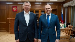 Марат Хуснуллин провёл встречу с губернатором Калининградской области Алексеем Беспрозванных