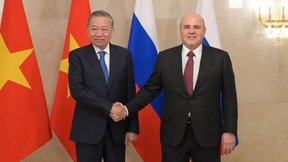 Беседа Михаила Мишустина с Генеральным секретарем Центрального комитета Коммунистической партии Вьетнама То Ламом
