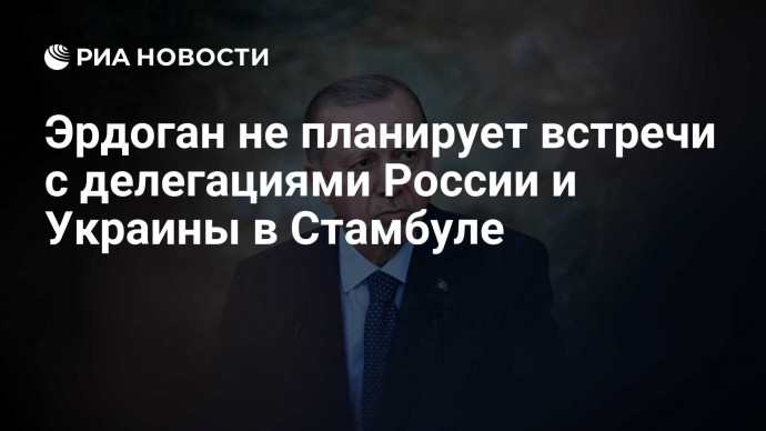Эрдоган не планирует встречи с делегациями России и Украины в Стамбуле