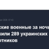 Российские военные за ночь уничтожили 289 украинских беспилотников