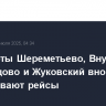 Аэропорты Шереметьево, Внуково, Домодедово и Жуковский вновь обслуживают рейсы