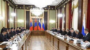 Беседа Михаила Мишустина с Премьер-министром Монголии Гомбожавын Занданшатаром