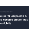 Рынок акций РФ открылся в утреннюю сессию снижением индекса IMOEX2 на 0,14%