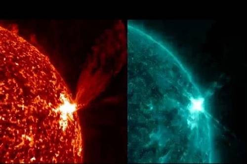 На Солнце произошла мощная вспышка