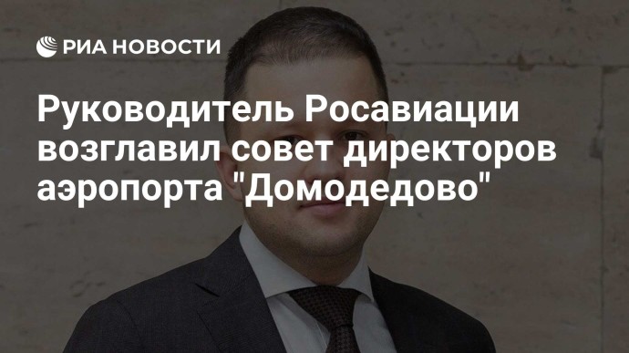 Руководитель Росавиации возглавил совет директоров аэропорта "Домодедово"