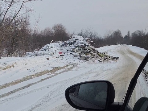 На Ключарёвском шоссе в Саранске возникла свалка строительного мусора