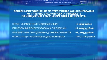 Петербургские депутаты поддержали 21 поправку к проекту бюджета города