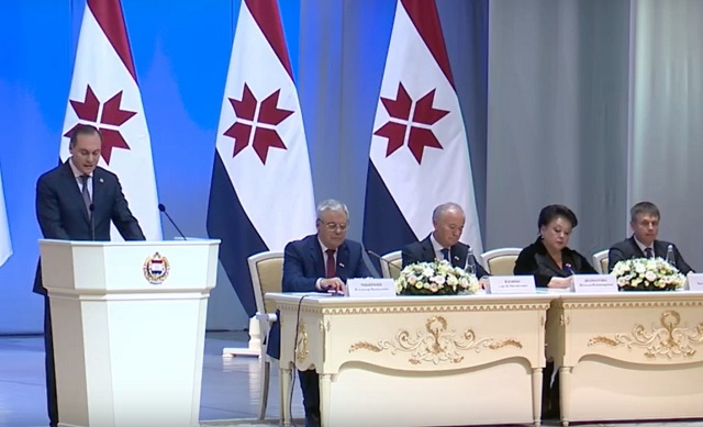 Глава Мордовии Артём Здунов выступает с ежегодным Посланием Государственному Собранию Глава Мордовии Артём Здунов выступает с ежегодным Посланием Государственному Собранию