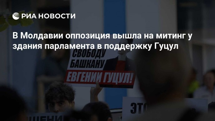 В Молдавии оппозиция вышла на митинг у здания парламента в поддержку Гуцул