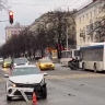 Два автобуса и две легковушки столкнулись в Уфе