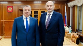 Марат Хуснуллин провёл встречу с губернатором Оренбургской области Евгением Солнцевым