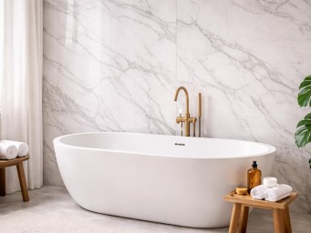 Отдельно стоящая ванна и встроенное хранение улучшают оценку жилья — Martha Stewart