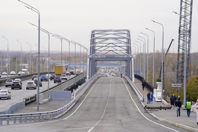 В Уфе продлили ремонт на арочном мосту