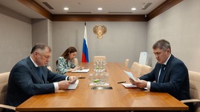 Марат Хуснуллин провёл рабочую встречу с губернатором Пермского края Дмитрием Махониным