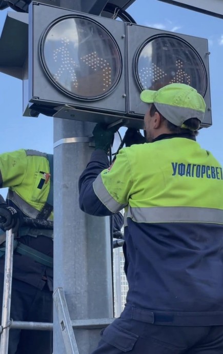 В Уфе в Глумилино появился новый светофор