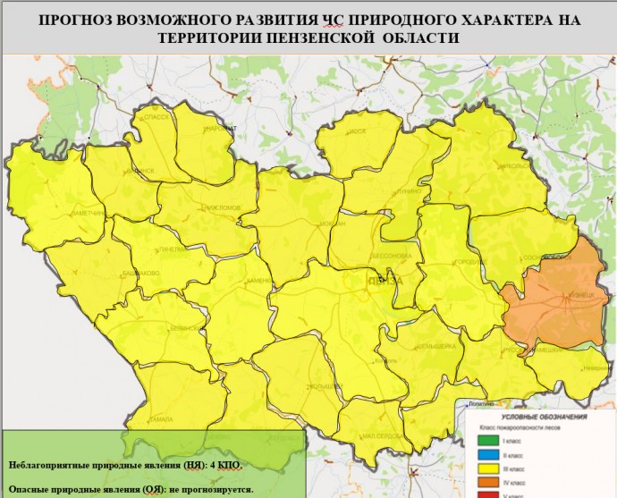 Жителей Пензенской области предупреждают о высокой пожароопасности 13 июля