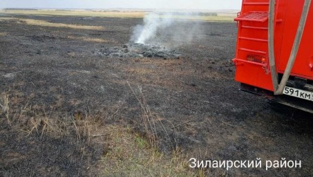 В районе Башкирии потушили природный пожар