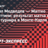 Медведев не взял ни одного гейма и проиграл Берреттини во втором круге «мастерса» в Монте-Карло