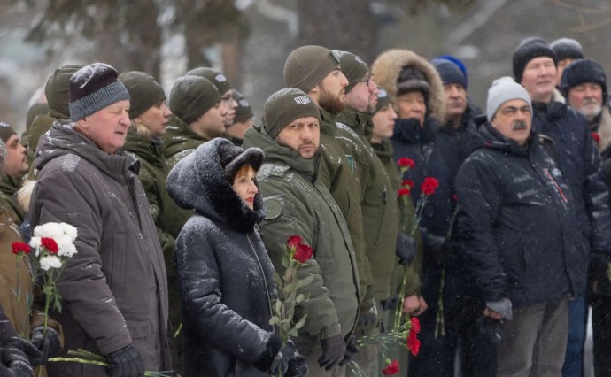 В Южно-Сахалинске состоялся митинг в память о россиянах, исполнявших служебный долг за пределами Отечества