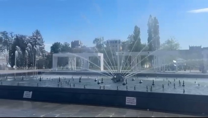 В Пензе заработал центральный фонтан