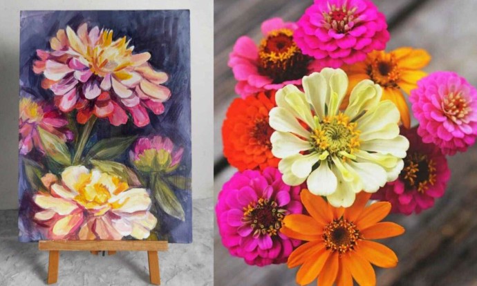 Букет солнечных циний