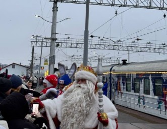 Поезд Деда Мороза посетил Саранск