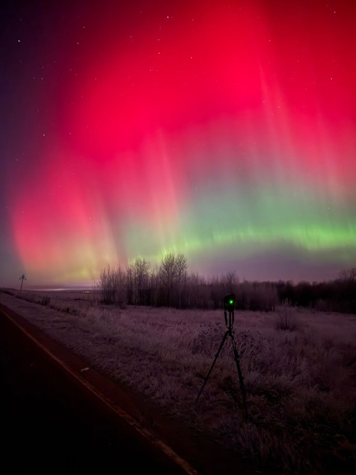 Ярославцы смогли наблюдать северное сияние