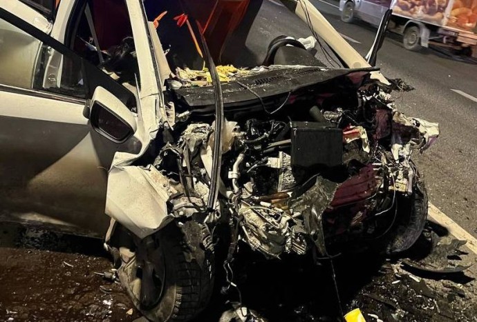 Опубликованы фото с места автокатастрофы с тремя погибшими в Пензенской области