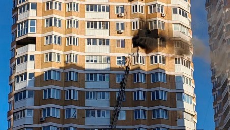 В Уфе сгорела квартира в высотном доме