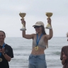 Островитянка Анна Вяткина взяла два золота на первом чемпионате и первенстве ДФО по сёрфингу на Сахалине