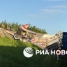 Вагон поезда в Брянской области оказался раздавлен обрушившимся мостом