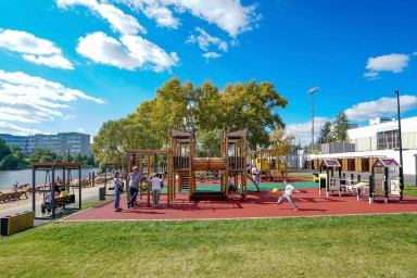 Завершилось благоустройство территории у Большого Городского пруда в Савелках