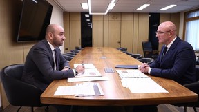 Дмитрий Чернышенко провёл рабочую встречу с губернатором Самарской области Вячеславом Федорищевым