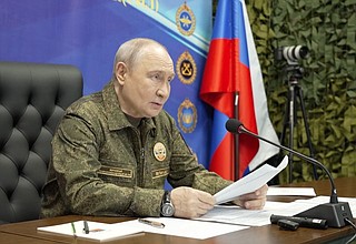 Посещение вспомогательного пункта управления Объединённой группировки войск Посещение вспомогательного пункта управления Объединённой группировки войск