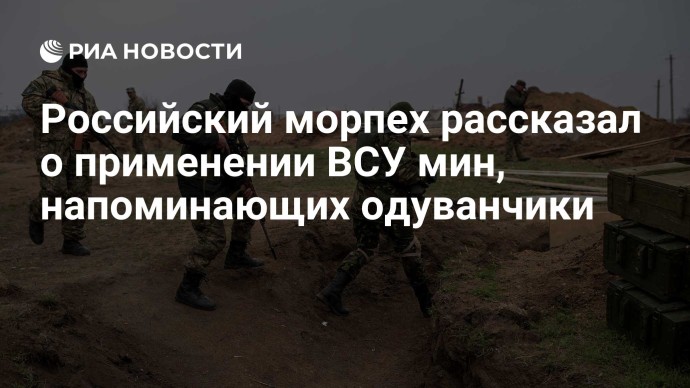Российский морпех рассказал о применении ВСУ мин, напоминающих одуванчики