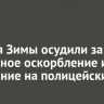 Жителя Зимы осудили за публичное оскорбление и нападение на полицейских