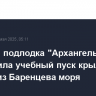 Атомная подлодка "Архангельск" выполнила учебный пуск крылатой ракеты из Баренцева моря