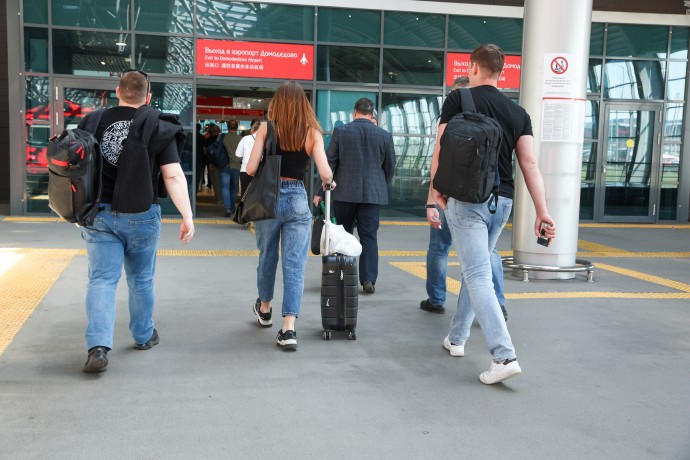 В аэропорту Домодедово выступили музыканты Кремлевского оркестра