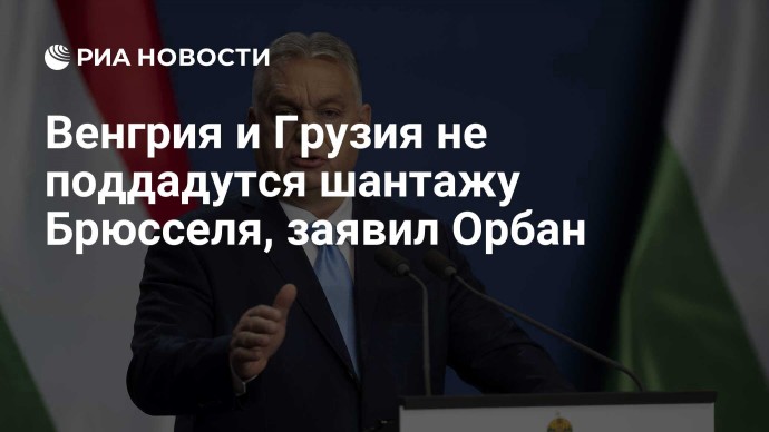 Венгрия и Грузия не поддадутся шантажу Брюсселя, заявил Орбан Венгрия и Грузия не поддадутся шантажу Брюсселя, заявил Орбан